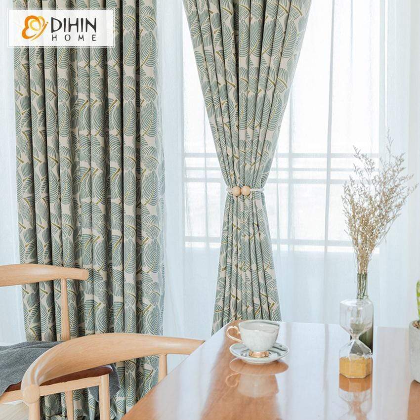 DIHIN HOME Regular Leaves Printed,Blackout Grommet Window Curtain for Living Room ,52x63-inch,1 Panel Roman Shades Curtains Window Blinds custom curtains blackout curtains curtains for living room sheer curtains curtain fabric linen curtains kitchen curtains velvet curtains pinch pleat curtains bay window curtains outdoor curtains pleated curtains floral curtains dining room curtains kitchen valances drapes for bedroom patio curtains nursery curtains grommet curtains