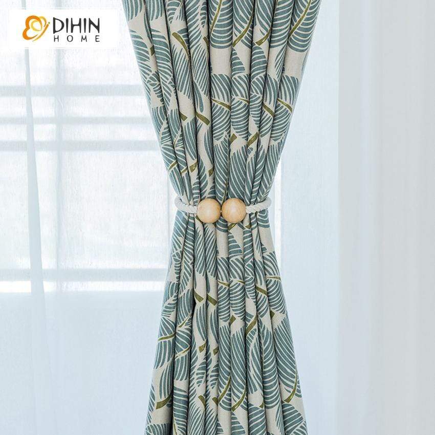 DIHIN HOME Regular Leaves Printed,Blackout Grommet Window Curtain for Living Room ,52x63-inch,1 Panel Roman Shades Curtains Window Blinds custom curtains blackout curtains curtains for living room sheer curtains curtain fabric linen curtains kitchen curtains velvet curtains pinch pleat curtains bay window curtains outdoor curtains pleated curtains floral curtains dining room curtains kitchen valances drapes for bedroom patio curtains nursery curtains grommet curtains