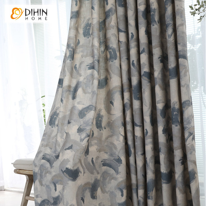 DIHIN HOME Retro Abstract Pattern Printed,Blackout Grommet Window Curtain for Living Room,1 Panel Roman Shades Curtains Window Blinds custom curtains blackout curtains curtains for living room sheer curtains curtain fabric linen curtains kitchen curtains velvet curtains pinch pleat curtains bay window curtains outdoor curtains pleated curtains floral curtains dining room curtains kitchen valances drapes for bedroom patio curtains nursery curtains grommet curtains