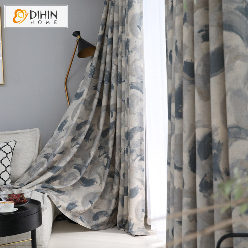 DIHIN HOME Retro Abstract Pattern Printed,Blackout Grommet Window Curtain for Living Room,1 Panel Roman Shades Curtains Window Blinds custom curtains blackout curtains curtains for living room sheer curtains curtain fabric linen curtains kitchen curtains velvet curtains pinch pleat curtains bay window curtains outdoor curtains pleated curtains floral curtains dining room curtains kitchen valances drapes for bedroom patio curtains nursery curtains grommet curtains