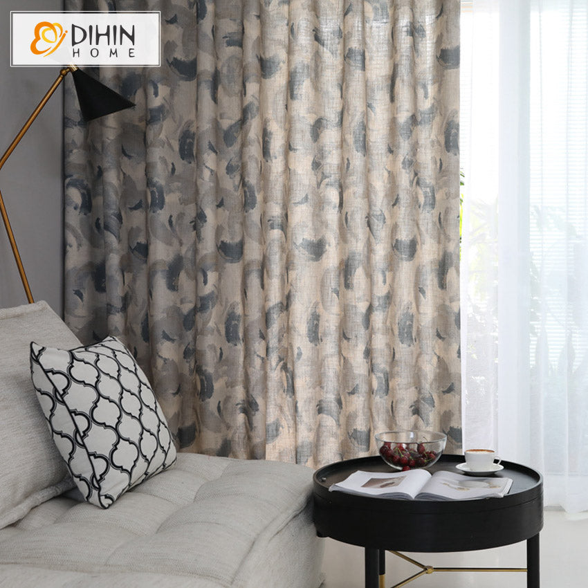 DIHIN HOME Retro Abstract Pattern Printed,Blackout Grommet Window Curtain for Living Room,1 Panel Roman Shades Curtains Window Blinds custom curtains blackout curtains curtains for living room sheer curtains curtain fabric linen curtains kitchen curtains velvet curtains pinch pleat curtains bay window curtains outdoor curtains pleated curtains floral curtains dining room curtains kitchen valances drapes for bedroom patio curtains nursery curtains grommet curtains