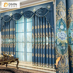 DIHIN HOME Retro Blue European Embroideried Valance,Blackout Curtains Grommet Window Curtain for Living Room ,52x84-inch,1 Panel Roman Shades Curtains Window Blinds custom curtains blackout curtains curtains for living room sheer curtains curtain fabric linen curtains kitchen curtains velvet curtains pinch pleat curtains bay window curtains outdoor curtains pleated curtains floral curtains dining room curtains kitchen valances drapes for bedroom patio curtains nursery curtains grommet curtains