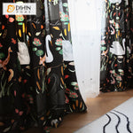 DIHIN HOME Retro Garden Swan Printed Curtains,Blackout Grommet Window Curtain for Living Room ,52x63-inch,1 Panel Roman Shades Curtains Window Blinds custom curtains blackout curtains curtains for living room sheer curtains curtain fabric linen curtains kitchen curtains velvet curtains pinch pleat curtains bay window curtains outdoor curtains pleated curtains floral curtains dining room curtains kitchen valances drapes for bedroom patio curtains nursery curtains grommet curtains