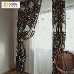 DIHIN HOME Retro Garden Swan Printed Curtains,Blackout Grommet Window Curtain for Living Room ,52x63-inch,1 Panel Roman Shades Curtains Window Blinds custom curtains blackout curtains curtains for living room sheer curtains curtain fabric linen curtains kitchen curtains velvet curtains pinch pleat curtains bay window curtains outdoor curtains pleated curtains floral curtains dining room curtains kitchen valances drapes for bedroom patio curtains nursery curtains grommet curtains