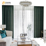 DIHIN HOME Retro Green Fish Bone Pattern Jacquard,Blackout Grommet Window Curtain for Living Room ,52x63-inch,1 Panel Roman Shades Curtains Window Blinds custom curtains blackout curtains curtains for living room sheer curtains curtain fabric linen curtains kitchen curtains velvet curtains pinch pleat curtains bay window curtains outdoor curtains pleated curtains floral curtains dining room curtains kitchen valances drapes for bedroom patio curtains nursery curtains grommet curtains