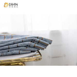 DIHIN HOME Retro Line Thickness Fabric Blackout Curtains ,Cotton Linen ,Blackout Grommet Window Curtain for Living Room ,52x63-inch,1 Panel Roman Shades Curtains Window Blinds custom curtains blackout curtains curtains for living room sheer curtains curtain fabric linen curtains kitchen curtains velvet curtains pinch pleat curtains bay window curtains outdoor curtains pleated curtains floral curtains dining room curtains kitchen valances drapes for bedroom patio curtains nursery curtains grommet curtains