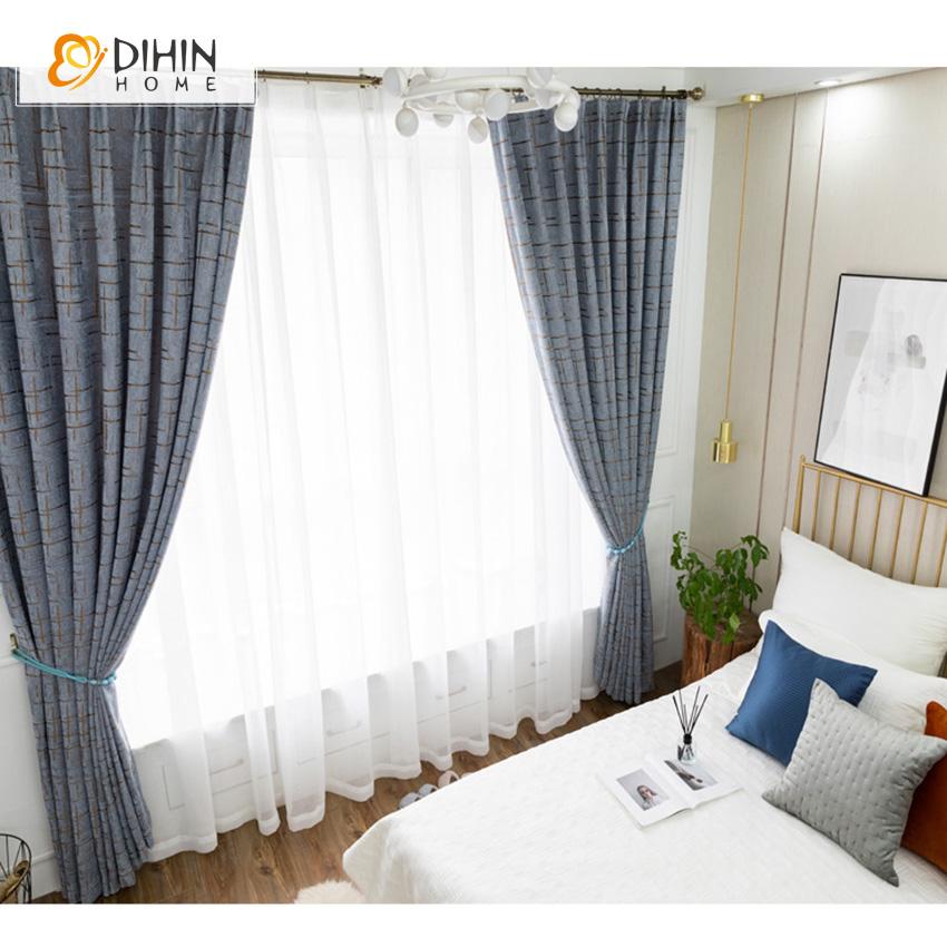 DIHIN HOME Retro Line Thickness Fabric Blackout Curtains ,Cotton Linen ,Blackout Grommet Window Curtain for Living Room ,52x63-inch,1 Panel Roman Shades Curtains Window Blinds custom curtains blackout curtains curtains for living room sheer curtains curtain fabric linen curtains kitchen curtains velvet curtains pinch pleat curtains bay window curtains outdoor curtains pleated curtains floral curtains dining room curtains kitchen valances drapes for bedroom patio curtains nursery curtains grommet curtains