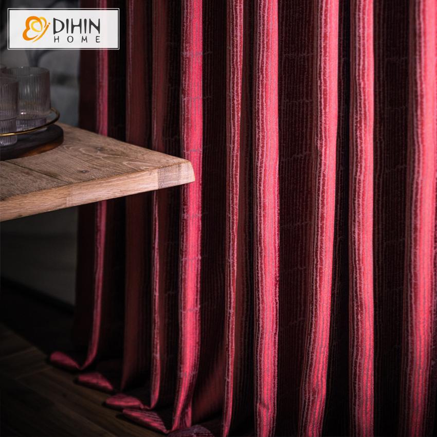 DIHIN HOME Retro Luxury Red Jacquard,Blackout Grommet Window Curtain for Living Room ,52x63-inch,1 Panel Roman Shades Curtains Window Blinds custom curtains blackout curtains curtains for living room sheer curtains curtain fabric linen curtains kitchen curtains velvet curtains pinch pleat curtains bay window curtains outdoor curtains pleated curtains floral curtains dining room curtains kitchen valances drapes for bedroom patio curtains nursery curtains grommet curtains