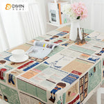 DIHIN HOME Retro Newspaper Balloons Printed Tablecloth For Rectangle Tables,Custom Washed Linen Tablecloth,Handmade Rectangle Table Cover Roman Shades Curtains Window Blinds custom curtains blackout curtains curtains for living room sheer curtains curtain fabric linen curtains kitchen curtains velvet curtains pinch pleat curtains bay window curtains outdoor curtains pleated curtains floral curtains dining room curtains kitchen valances drapes for bedroom patio curtains nursery curtains grommet curtains