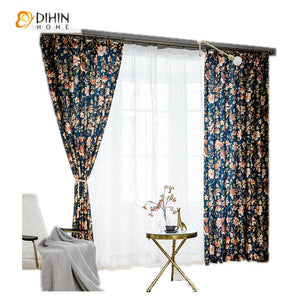 DIHIN HOME Retro Pastoral Flowers Printed Curtains,Blackout Grommet Window Curtain for Living Room ,52x63-inch,1 Panel Roman Shades Curtains Window Blinds custom curtains blackout curtains curtains for living room sheer curtains curtain fabric linen curtains kitchen curtains velvet curtains pinch pleat curtains bay window curtains outdoor curtains pleated curtains floral curtains dining room curtains kitchen valances drapes for bedroom patio curtains nursery curtains grommet curtains