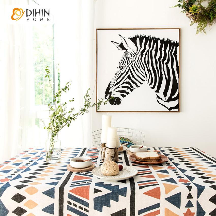 DIHIN HOME Retro Totems Printed Tablecloth For Rectangle Tables,Custom Washed Linen Tablecloth,Handmade Rectangle Table Cover Roman Shades Curtains Window Blinds custom curtains blackout curtains curtains for living room sheer curtains curtain fabric linen curtains kitchen curtains velvet curtains pinch pleat curtains bay window curtains outdoor curtains pleated curtains floral curtains dining room curtains kitchen valances drapes for bedroom patio curtains nursery curtains grommet curtains