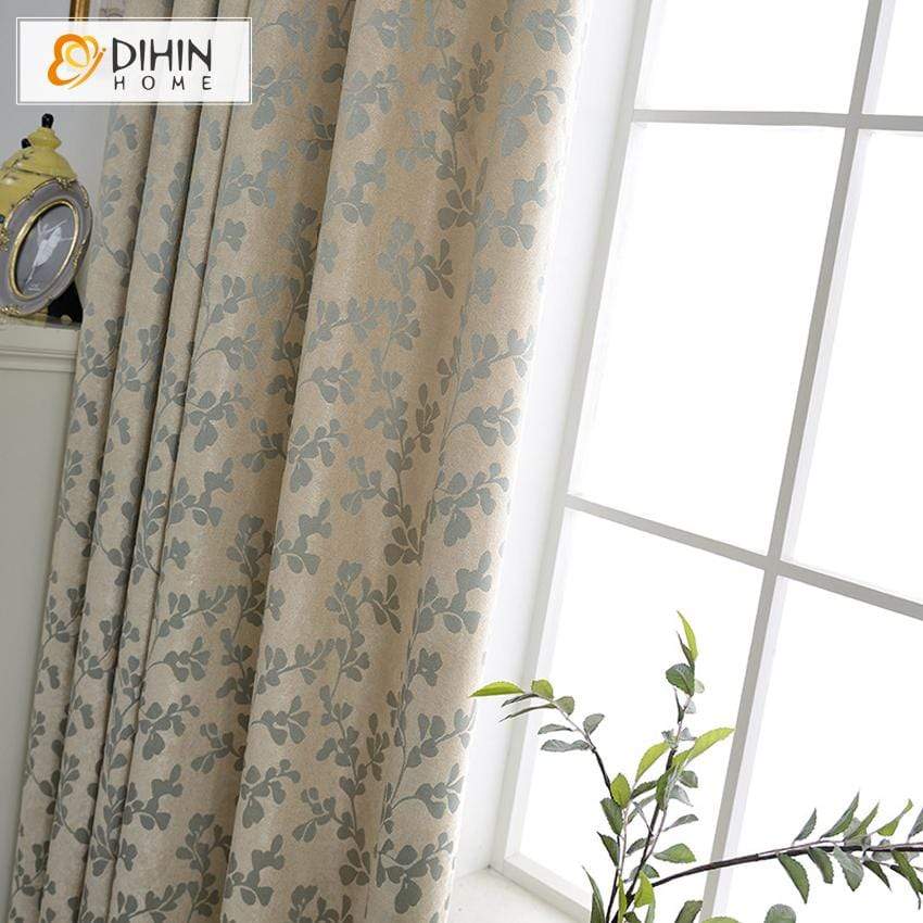 DIHIN HOME Silver Cute Leaves Printed,Blackout Grommet Window Curtain for Living Room ,52x63-inch,1 Panel Roman Shades Curtains Window Blinds custom curtains blackout curtains curtains for living room sheer curtains curtain fabric linen curtains kitchen curtains velvet curtains pinch pleat curtains bay window curtains outdoor curtains pleated curtains floral curtains dining room curtains kitchen valances drapes for bedroom patio curtains nursery curtains grommet curtains