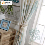DIHIN HOME Simple Blue Leaves Embroidered,Blackout Grommet Window Curtain for Living Room ,52x63-inch,1 Panel Roman Shades Curtains Window Blinds custom curtains blackout curtains curtains for living room sheer curtains curtain fabric linen curtains kitchen curtains velvet curtains pinch pleat curtains bay window curtains outdoor curtains pleated curtains floral curtains dining room curtains kitchen valances drapes for bedroom patio curtains nursery curtains grommet curtains