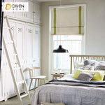 DIHIN HOME Simple Green Stripes Edge Printed Roman Shades ,Easy Install Washable Curtains ,Customized Window Curtain Drape, 24"W X 64" Roman Shades Curtains Window Blinds custom curtains blackout curtains curtains for living room sheer curtains curtain fabric linen curtains kitchen curtains velvet curtains pinch pleat curtains bay window curtains outdoor curtains pleated curtains floral curtains dining room curtains kitchen valances drapes for bedroom patio curtains nursery curtains grommet curtains