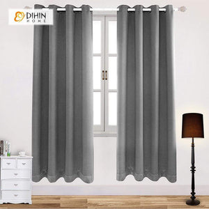 DIHIN HOME Simple Grey Printed，Blackout Grommet Window Curtain for Living Room ,52x63-inch,1 Panel Roman Shades Curtains Window Blinds custom curtains blackout curtains curtains for living room sheer curtains curtain fabric linen curtains kitchen curtains velvet curtains pinch pleat curtains bay window curtains outdoor curtains pleated curtains floral curtains dining room curtains kitchen valances drapes for bedroom patio curtains nursery curtains grommet curtains