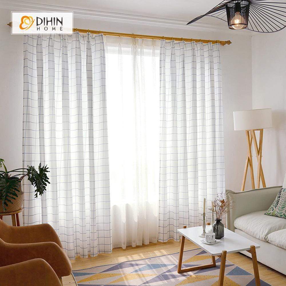 DIHIN HOME Simple Lines Printed，Blackout Grommet Window Curtain for Living Room ,52x63-inch,1 Panel Roman Shades Curtains Window Blinds custom curtains blackout curtains curtains for living room sheer curtains curtain fabric linen curtains kitchen curtains velvet curtains pinch pleat curtains bay window curtains outdoor curtains pleated curtains floral curtains dining room curtains kitchen valances drapes for bedroom patio curtains nursery curtains grommet curtains