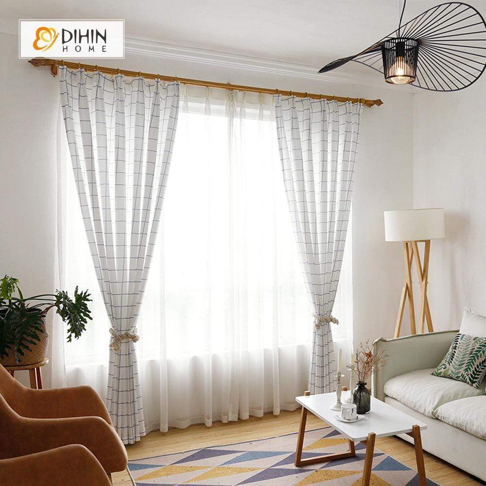 DIHIN HOME Simple Lines Printed，Blackout Grommet Window Curtain for Living Room ,52x63-inch,1 Panel Roman Shades Curtains Window Blinds custom curtains blackout curtains curtains for living room sheer curtains curtain fabric linen curtains kitchen curtains velvet curtains pinch pleat curtains bay window curtains outdoor curtains pleated curtains floral curtains dining room curtains kitchen valances drapes for bedroom patio curtains nursery curtains grommet curtains