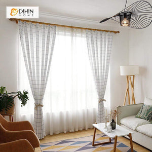 DIHIN HOME Simple Lines Printed，Blackout Grommet Window Curtain for Living Room ,52x63-inch,1 Panel Roman Shades Curtains Window Blinds custom curtains blackout curtains curtains for living room sheer curtains curtain fabric linen curtains kitchen curtains velvet curtains pinch pleat curtains bay window curtains outdoor curtains pleated curtains floral curtains dining room curtains kitchen valances drapes for bedroom patio curtains nursery curtains grommet curtains