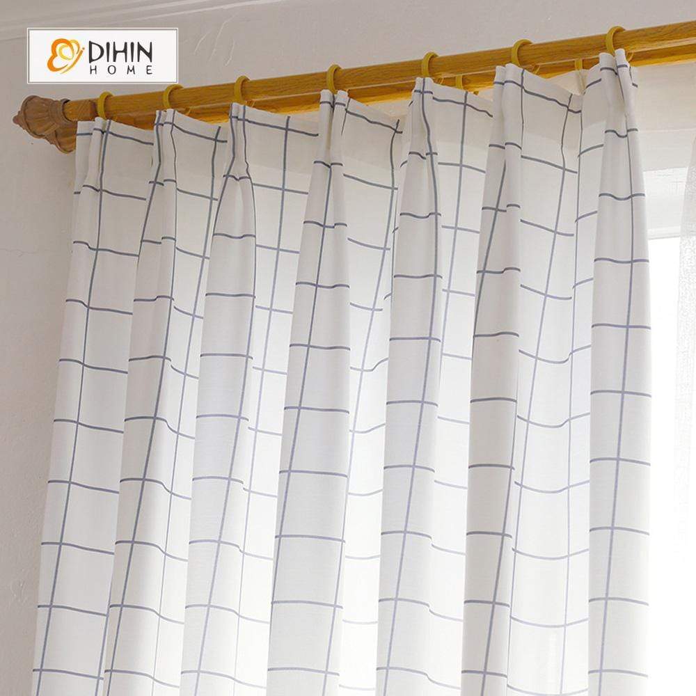 DIHIN HOME Simple Lines Printed，Blackout Grommet Window Curtain for Living Room ,52x63-inch,1 Panel Roman Shades Curtains Window Blinds custom curtains blackout curtains curtains for living room sheer curtains curtain fabric linen curtains kitchen curtains velvet curtains pinch pleat curtains bay window curtains outdoor curtains pleated curtains floral curtains dining room curtains kitchen valances drapes for bedroom patio curtains nursery curtains grommet curtains