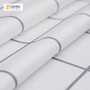 DIHIN HOME Simple Lines Printed，Blackout Grommet Window Curtain for Living Room ,52x63-inch,1 Panel Roman Shades Curtains Window Blinds custom curtains blackout curtains curtains for living room sheer curtains curtain fabric linen curtains kitchen curtains velvet curtains pinch pleat curtains bay window curtains outdoor curtains pleated curtains floral curtains dining room curtains kitchen valances drapes for bedroom patio curtains nursery curtains grommet curtains