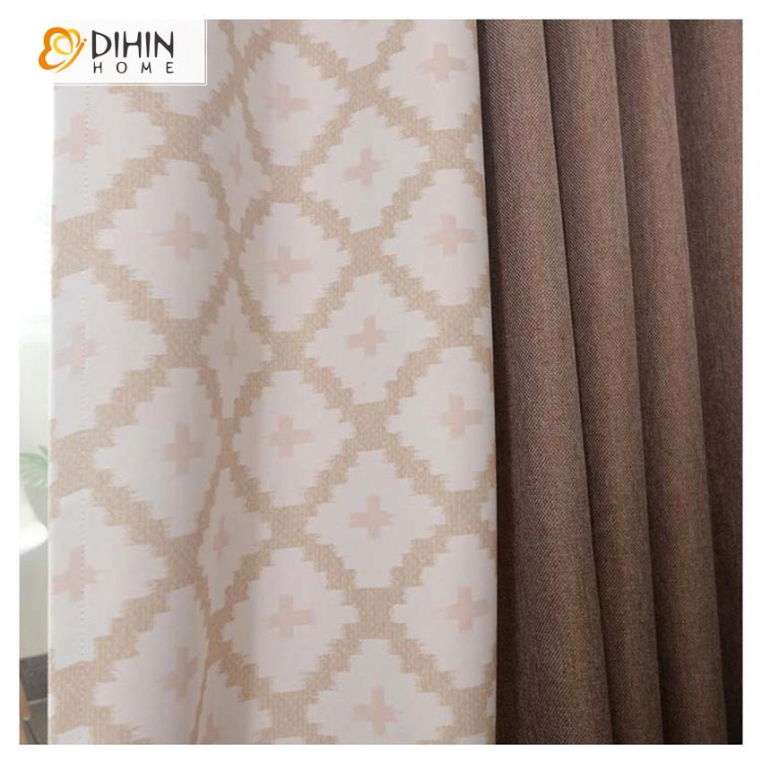 DIHIN HOME Simple Modern Coffee Color Geometry,Blackout Grommet Window Curtain for Living Room ,52x63-inch,1 Panel Roman Shades Curtains Window Blinds custom curtains blackout curtains curtains for living room sheer curtains curtain fabric linen curtains kitchen curtains velvet curtains pinch pleat curtains bay window curtains outdoor curtains pleated curtains floral curtains dining room curtains kitchen valances drapes for bedroom patio curtains nursery curtains grommet curtains