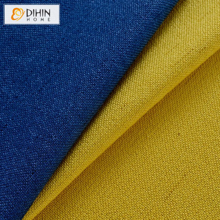 DIHIN HOME Simple Modern High Quality Cotton Linen Blue and Yellow Printed,Blackout Grommet Window Curtain for Living Room ,52x63-inch,1 Panel Roman Shades Curtains Window Blinds custom curtains blackout curtains curtains for living room sheer curtains curtain fabric linen curtains kitchen curtains velvet curtains pinch pleat curtains bay window curtains outdoor curtains pleated curtains floral curtains dining room curtains kitchen valances drapes for bedroom patio curtains nursery curtains grommet curtains