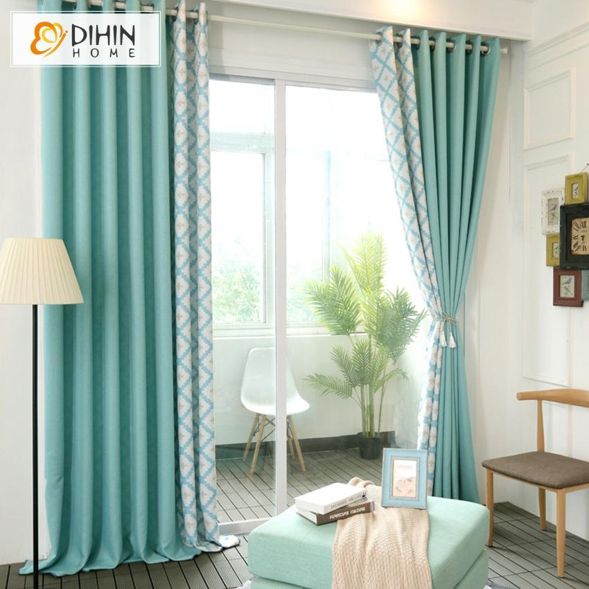DIHIN HOME Simple Modern High Quality Cotton Linen Geometric Printed,Blackout Grommet Window Curtain for Living Room ,52x63-inch,1 Panel Roman Shades Curtains Window Blinds custom curtains blackout curtains curtains for living room sheer curtains curtain fabric linen curtains kitchen curtains velvet curtains pinch pleat curtains bay window curtains outdoor curtains pleated curtains floral curtains dining room curtains kitchen valances drapes for bedroom patio curtains nursery curtains grommet curtains