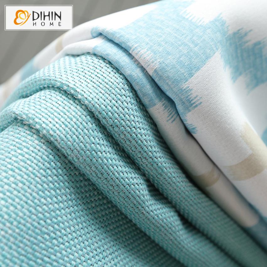 DIHIN HOME Simple Modern High Quality Cotton Linen Geometric Printed,Blackout Grommet Window Curtain for Living Room ,52x63-inch,1 Panel Roman Shades Curtains Window Blinds custom curtains blackout curtains curtains for living room sheer curtains curtain fabric linen curtains kitchen curtains velvet curtains pinch pleat curtains bay window curtains outdoor curtains pleated curtains floral curtains dining room curtains kitchen valances drapes for bedroom patio curtains nursery curtains grommet curtains