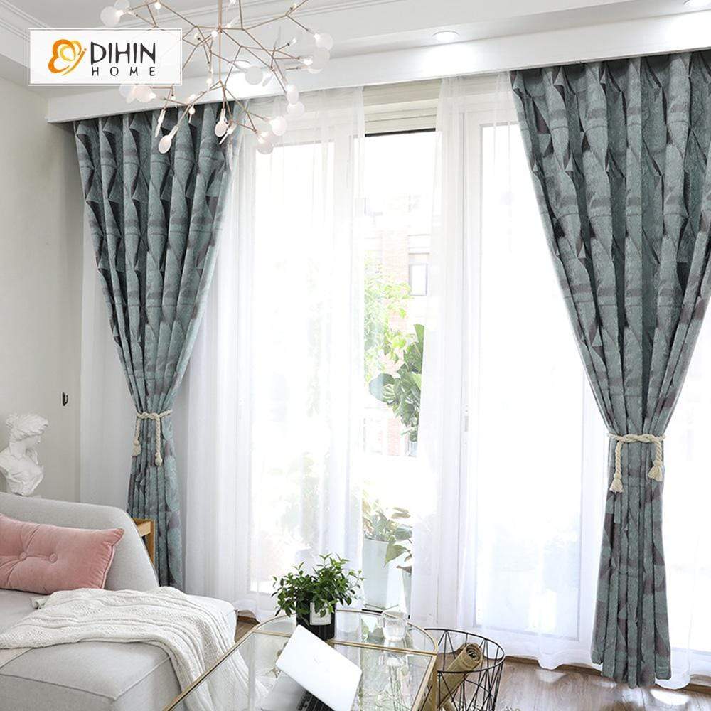DIHIN HOME Simple Pattern Printed，Blackout Grommet Window Curtain for Living Room ,52x63-inch,1 Panel Roman Shades Curtains Window Blinds custom curtains blackout curtains curtains for living room sheer curtains curtain fabric linen curtains kitchen curtains velvet curtains pinch pleat curtains bay window curtains outdoor curtains pleated curtains floral curtains dining room curtains kitchen valances drapes for bedroom patio curtains nursery curtains grommet curtains