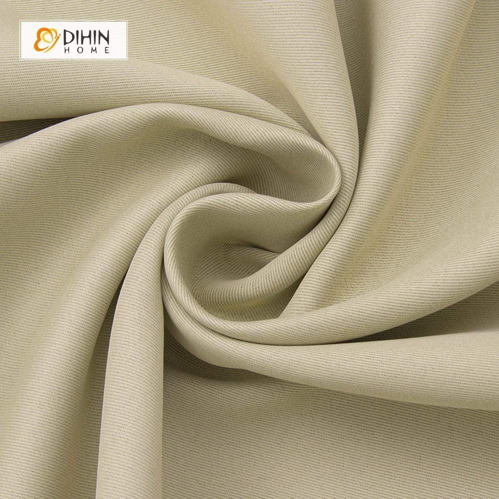 DIHIN HOME Simple Solid Beige Printed，Blackout Grommet Window Curtain for Living Room ,52x63-inch,1 Panel Roman Shades Curtains Window Blinds custom curtains blackout curtains curtains for living room sheer curtains curtain fabric linen curtains kitchen curtains velvet curtains pinch pleat curtains bay window curtains outdoor curtains pleated curtains floral curtains dining room curtains kitchen valances drapes for bedroom patio curtains nursery curtains grommet curtains