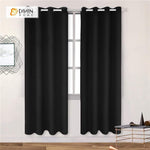 DIHIN HOME Simple Solid Black Printed，Blackout Grommet Window Curtain for Living Room ,52x63-inch,1 Panel Roman Shades Curtains Window Blinds custom curtains blackout curtains curtains for living room sheer curtains curtain fabric linen curtains kitchen curtains velvet curtains pinch pleat curtains bay window curtains outdoor curtains pleated curtains floral curtains dining room curtains kitchen valances drapes for bedroom patio curtains nursery curtains grommet curtains