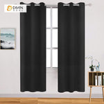 DIHIN HOME Simple Solid Black Printed，Blackout Grommet Window Curtain for Living Room ,52x63-inch,1 Panel Roman Shades Curtains Window Blinds custom curtains blackout curtains curtains for living room sheer curtains curtain fabric linen curtains kitchen curtains velvet curtains pinch pleat curtains bay window curtains outdoor curtains pleated curtains floral curtains dining room curtains kitchen valances drapes for bedroom patio curtains nursery curtains grommet curtains