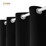 DIHIN HOME Simple Solid Black Printed，Blackout Grommet Window Curtain for Living Room ,52x63-inch,1 Panel Roman Shades Curtains Window Blinds custom curtains blackout curtains curtains for living room sheer curtains curtain fabric linen curtains kitchen curtains velvet curtains pinch pleat curtains bay window curtains outdoor curtains pleated curtains floral curtains dining room curtains kitchen valances drapes for bedroom patio curtains nursery curtains grommet curtains