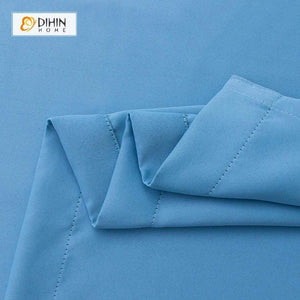 DIHIN HOME Simple Solid Blue Printed，Blackout Grommet Window Curtain for Living Room ,52x63-inch,1 Panel Roman Shades Curtains Window Blinds custom curtains blackout curtains curtains for living room sheer curtains curtain fabric linen curtains kitchen curtains velvet curtains pinch pleat curtains bay window curtains outdoor curtains pleated curtains floral curtains dining room curtains kitchen valances drapes for bedroom patio curtains nursery curtains grommet curtains