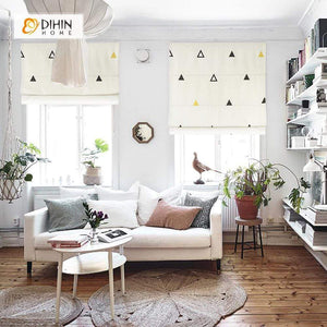 DIHIN HOME Simple Triangle Printed Roman Shades ,Easy Install Washable Curtains ,Customized Window Curtain Drape, 24"W X 64"H Roman Shades Curtains Window Blinds custom curtains blackout curtains curtains for living room sheer curtains curtain fabric linen curtains kitchen curtains velvet curtains pinch pleat curtains bay window curtains outdoor curtains pleated curtains floral curtains dining room curtains kitchen valances drapes for bedroom patio curtains nursery curtains grommet curtains