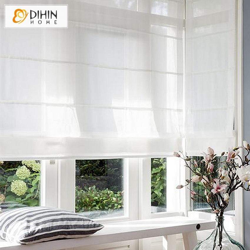 DIHIN HOME SImple White Printed Modern Roman Shades ,Easy Install Washable Curtains ,Customized Window Curtain Drape, 24"W X 64" Roman Shades Curtains Window Blinds custom curtains blackout curtains curtains for living room sheer curtains curtain fabric linen curtains kitchen curtains velvet curtains pinch pleat curtains bay window curtains outdoor curtains pleated curtains floral curtains dining room curtains kitchen valances drapes for bedroom patio curtains nursery curtains grommet curtains