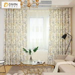 DIHIN HOME Simple Yellow Flowers Grey Leaves Printed,Blackout Grommet Window Curtain for Living Room ,52x63-inch,1 Panel Roman Shades Curtains Window Blinds custom curtains blackout curtains curtains for living room sheer curtains curtain fabric linen curtains kitchen curtains velvet curtains pinch pleat curtains bay window curtains outdoor curtains pleated curtains floral curtains dining room curtains kitchen valances drapes for bedroom patio curtains nursery curtains grommet curtains