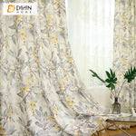DIHIN HOME Simple Yellow Flowers Grey Leaves Printed,Blackout Grommet Window Curtain for Living Room ,52x63-inch,1 Panel Roman Shades Curtains Window Blinds custom curtains blackout curtains curtains for living room sheer curtains curtain fabric linen curtains kitchen curtains velvet curtains pinch pleat curtains bay window curtains outdoor curtains pleated curtains floral curtains dining room curtains kitchen valances drapes for bedroom patio curtains nursery curtains grommet curtains