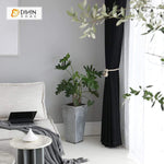 DIHIN HOME Solid Black Printed，Blackout Grommet Window Curtain for Living Room ,52x63-inch,1 Panel Roman Shades Curtains Window Blinds custom curtains blackout curtains curtains for living room sheer curtains curtain fabric linen curtains kitchen curtains velvet curtains pinch pleat curtains bay window curtains outdoor curtains pleated curtains floral curtains dining room curtains kitchen valances drapes for bedroom patio curtains nursery curtains grommet curtains
