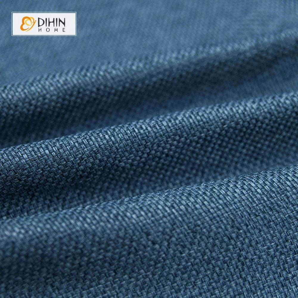DIHIN HOME Solid Blue Printed，Blackout Grommet Window Curtain for Living Room ,52x63-inch,1 Panel Roman Shades Curtains Window Blinds custom curtains blackout curtains curtains for living room sheer curtains curtain fabric linen curtains kitchen curtains velvet curtains pinch pleat curtains bay window curtains outdoor curtains pleated curtains floral curtains dining room curtains kitchen valances drapes for bedroom patio curtains nursery curtains grommet curtains