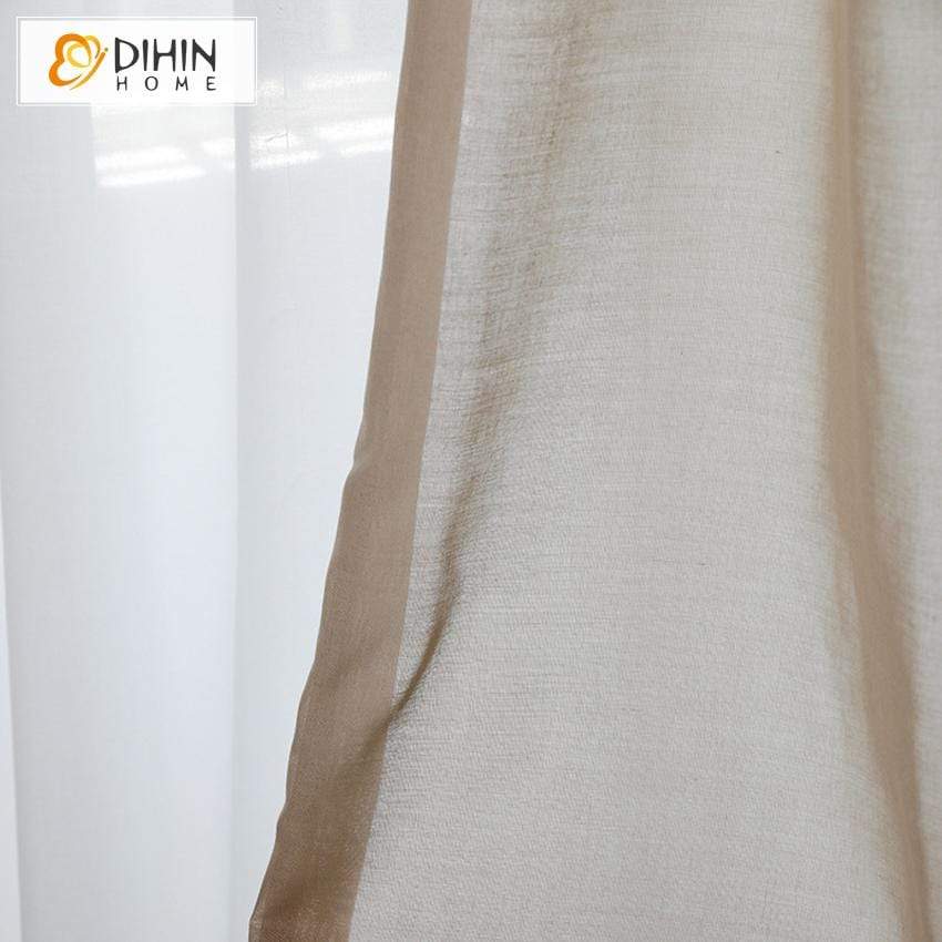 DIHIN HOME Solid Brown Printed Sheer Curtain,Blackout Grommet Window Curtain for Living Room ,52x63-inch,1 Panel Roman Shades Curtains Window Blinds custom curtains blackout curtains curtains for living room sheer curtains curtain fabric linen curtains kitchen curtains velvet curtains pinch pleat curtains bay window curtains outdoor curtains pleated curtains floral curtains dining room curtains kitchen valances drapes for bedroom patio curtains nursery curtains grommet curtains