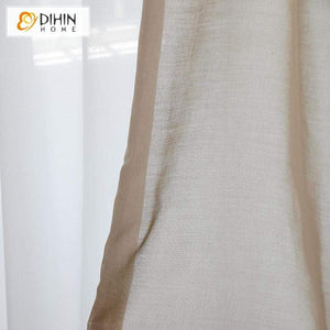 DIHIN HOME Solid Brown Printed Sheer Curtain,Blackout Grommet Window Curtain for Living Room ,52x63-inch,1 Panel Roman Shades Curtains Window Blinds custom curtains blackout curtains curtains for living room sheer curtains curtain fabric linen curtains kitchen curtains velvet curtains pinch pleat curtains bay window curtains outdoor curtains pleated curtains floral curtains dining room curtains kitchen valances drapes for bedroom patio curtains nursery curtains grommet curtains