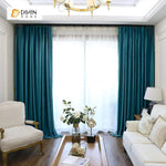 DIHIN HOME Solid Cyan Printed，Blackout Grommet Window Curtain for Living Room ,52x63-inch,1 Panel Roman Shades Curtains Window Blinds custom curtains blackout curtains curtains for living room sheer curtains curtain fabric linen curtains kitchen curtains velvet curtains pinch pleat curtains bay window curtains outdoor curtains pleated curtains floral curtains dining room curtains kitchen valances drapes for bedroom patio curtains nursery curtains grommet curtains