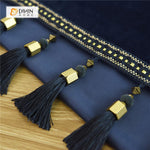 DIHIN HOME Solid Dark Blue and Decoration Embroidered Valance ,Blackout Curtains Grommet Window Curtain for Living Room ,52x84-inch,1 Panel Roman Shades Curtains Window Blinds custom curtains blackout curtains curtains for living room sheer curtains curtain fabric linen curtains kitchen curtains velvet curtains pinch pleat curtains bay window curtains outdoor curtains pleated curtains floral curtains dining room curtains kitchen valances drapes for bedroom patio curtains nursery curtains grommet curtains