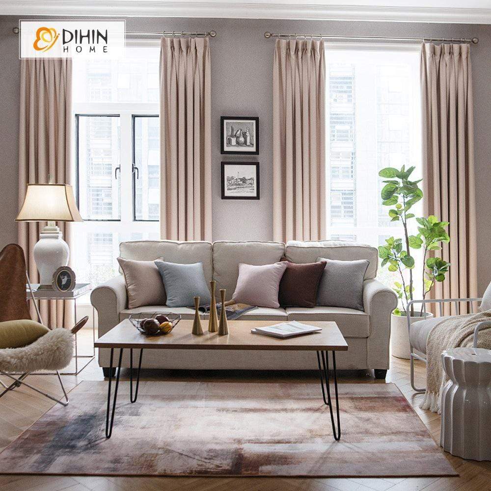 DIHIN HOME Solid Flesh Color Printed，Blackout Grommet Window Curtain for Living Room ,52x63-inch,1 Panel Roman Shades Curtains Window Blinds custom curtains blackout curtains curtains for living room sheer curtains curtain fabric linen curtains kitchen curtains velvet curtains pinch pleat curtains bay window curtains outdoor curtains pleated curtains floral curtains dining room curtains kitchen valances drapes for bedroom patio curtains nursery curtains grommet curtains