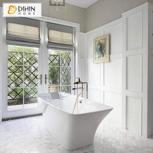 DIHIN HOME Solid Grey Printed Fascinating Roman Shades,Easy Install Washable Curtains ,Customized Window Curtain Drape, 24"W X 64" Roman Shades Curtains Window Blinds custom curtains blackout curtains curtains for living room sheer curtains curtain fabric linen curtains kitchen curtains velvet curtains pinch pleat curtains bay window curtains outdoor curtains pleated curtains floral curtains dining room curtains kitchen valances drapes for bedroom patio curtains nursery curtains grommet curtains