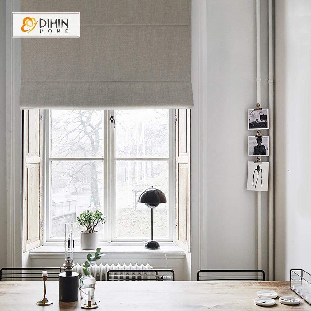 DIHIN HOME Solid Grey Printed Roman Shades ,Easy Install Washable Curtains ,Customized Window Curtain Drape, 24"W X 64"H Roman Shades Curtains Window Blinds custom curtains blackout curtains curtains for living room sheer curtains curtain fabric linen curtains kitchen curtains velvet curtains pinch pleat curtains bay window curtains outdoor curtains pleated curtains floral curtains dining room curtains kitchen valances drapes for bedroom patio curtains nursery curtains grommet curtains
