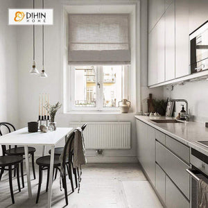 DIHIN HOME Solid Grey Printed Roman Shades ,Easy Install Washable Curtains ,Customized Window Curtain Drape, 24"W X 64"H Roman Shades Curtains Window Blinds custom curtains blackout curtains curtains for living room sheer curtains curtain fabric linen curtains kitchen curtains velvet curtains pinch pleat curtains bay window curtains outdoor curtains pleated curtains floral curtains dining room curtains kitchen valances drapes for bedroom patio curtains nursery curtains grommet curtains