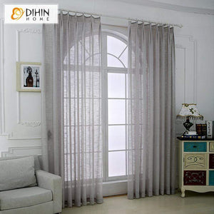 DIHIN HOME Solid Grey Printed,Sheer Curtain,Blackout Grommet Window Curtain for Living Room ,52x63-inch,1 Panel Roman Shades Curtains Window Blinds custom curtains blackout curtains curtains for living room sheer curtains curtain fabric linen curtains kitchen curtains velvet curtains pinch pleat curtains bay window curtains outdoor curtains pleated curtains floral curtains dining room curtains kitchen valances drapes for bedroom patio curtains nursery curtains grommet curtains
