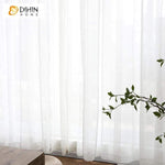 DIHIN HOME Solid White Lines Embroidered Sheer Curtain,Blackout Grommet Window Curtain for Living Room ,52x63-inch,1 Panel Roman Shades Curtains Window Blinds custom curtains blackout curtains curtains for living room sheer curtains curtain fabric linen curtains kitchen curtains velvet curtains pinch pleat curtains bay window curtains outdoor curtains pleated curtains floral curtains dining room curtains kitchen valances drapes for bedroom patio curtains nursery curtains grommet curtains
